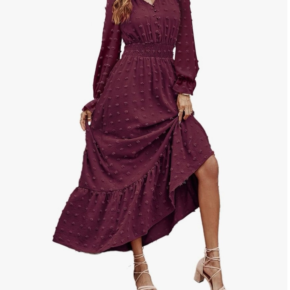 Elegant Plum Maxi Dress